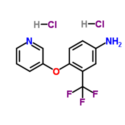 4-(3-Pyridinyloxy)-3-(trifluoromethyl)aniline dihydrochloride Structure