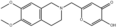 2-((6,7-dimethoxy-3,4-dihydroisoquinolin-2(1H)-yl)methyl)-5-hydroxy-4H-pyran-4-one Structure