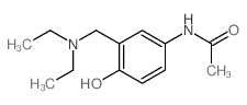 Acetamide,N-[3-[(diethylamino)methyl]-4-hydroxyphenyl]- structure