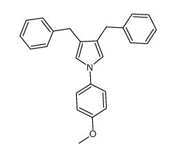 3,4-dibenzyl-1-(4-methoxyphenyl)-1H-pyrrole结构式