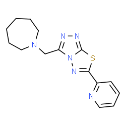 3-(azepan-1-ylmethyl)-6-(pyridin-2-yl)[1,2,4]triazolo[3,4-b][1,3,4]thiadiazole structure