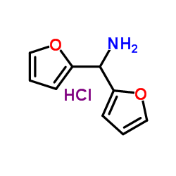 1,1-Di(2-furyl)methanamine hydrochloride (1:1)结构式