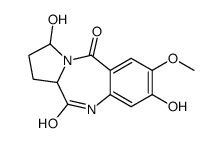 3,9-dihydroxy-2-methoxy-6a,7,8,9-tetrahydro-5H-pyrrolo[2,1-c][1,4]benzodiazepine-6,11-dione结构式