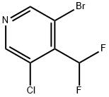 Pyridine, 3-bromo-5-chloro-4-(difluoromethyl)-结构式