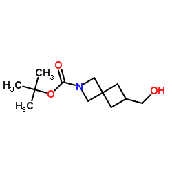 6-(羟甲基)-2-氮杂螺[3.3]庚烷-2-羧酸叔丁酯结构式