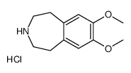 7,8-dimethoxy-2,3,4,5-tetrahydro-1H-3-benzazepine,hydrochloride structure