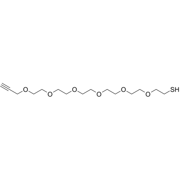 Propargyl-PEG6-SH结构式