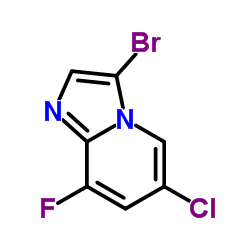 3-Bromo-6-chloro-8-fluoroimidazo[1,2-a]pyridine structure