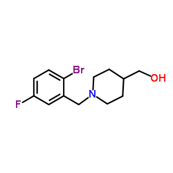 [1-(2-Bromo-5-fluorobenzyl)-4-piperidinyl]methanol结构式