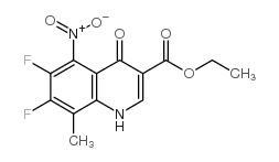 1-环丙基-6,7-二氟-8-甲基-5-硝基-4-氧代-1,4-二氢喹啉-3-羧酸乙酯结构式