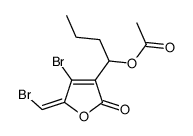 1-[4-bromo-5-(bromomethylidene)-2-oxofuran-3-yl]butyl acetate结构式