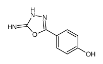 4-(5-amino-1,3,4-oxadiazol-2-yl)phenol(SALTDATA: FREE)结构式