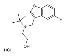 2-[tert-butyl-[(5-fluoro-1-benzothiophen-3-yl)methyl]amino]ethanol,hydrochloride结构式