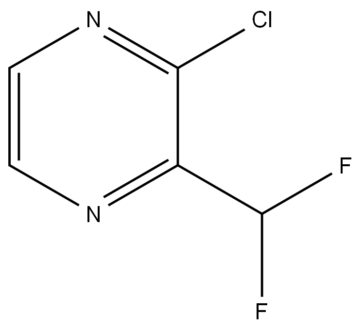 2-chloro-3-(difluoromethyl)pyrazine结构式