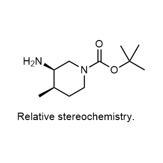 tert-Butyl cis-3-amino-4-methylpiperidine-1-carboxylate Structure