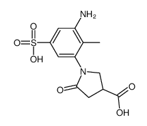 1-(3-amino-2-methyl-5-sulfophenyl)-5-oxopyrrolidine-3-carboxylic acid结构式