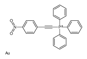 gold,2-(4-nitrophenyl)ethynyl-triphenylphosphanium结构式