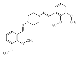 1-(2,3-dimethoxyphenyl)-N-[4-[(2,3-dimethoxyphenyl)methylideneamino]piperazin-1-yl]methanimine结构式