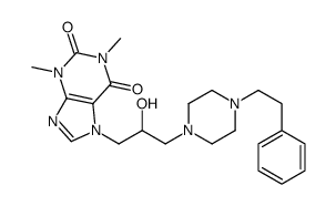 7-[3-(4-Phenethyl-1-piperazinyl)-2-hydroxypropyl]-1,3-dimethyl-7H-purine-2,6(1H,3H)-dione结构式