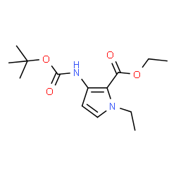 Ethyl 3-((tert-butoxycarbonyl)amino)-1-ethyl-1H-pyrrole-2-carboxylate图片