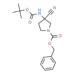 苄基3-((叔丁氧羰基)氨基)-3-氰基吡咯烷-1-羧酸酯图片