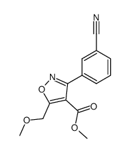 4-Isoxazolecarboxylicacid,3-(3-cyanophenyl)-5-(methoxymethyl)-,methylester(9CI) structure