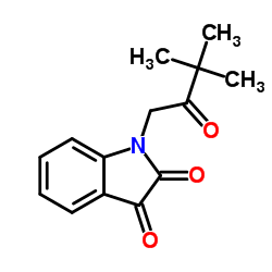 1-(3,3-Dimethyl-2-oxobutyl)-1H-indole-2,3-dione结构式