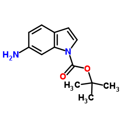 6-氨基吲哚-1-甲酸叔丁酯结构式