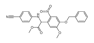 (4-Benzyloxy-5-methoxy-2-nitro-phenyl)-(4-cyano-phenylamino)-acetic acid methyl ester Structure