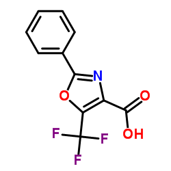 2-Phenyl-5-(trifluoromethyl)oxazole-4-carboxylic acid structure