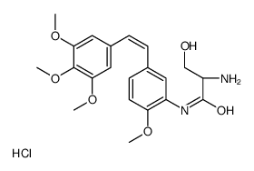 (2S)-2-amino-3-hydroxy-N-[2-methoxy-5-[(Z)-2-(3,4,5-trimethoxyphenyl)ethenyl]phenyl]propanamide,hydrochloride结构式