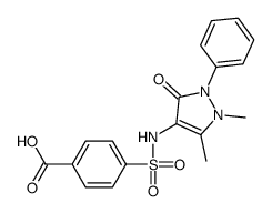 4-(N-(1,5-二甲基-3-氧代-2-苯基-2,3-二氢-1H-吡唑-4-基)氨磺酰基)苯甲酸图片
