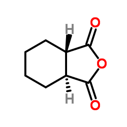 (-)-trans-1,2-cyclohexanedicarboxylic anhydride structure