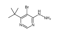 5-Bromo-4-tert-butyl-6-hydrazinopyrimidine structure