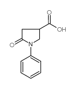 5-氧代-1-苯基吡咯烷-3-羧酸结构式