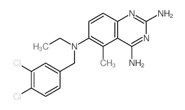 2,4,6-Quinazolinetriamine, N(6)-[(3, 4-dichlorophenyl)methyl]-N(6)-ethyl-5-methyl- structure