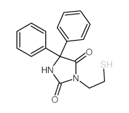 5,5-diphenyl-3-(2-sulfanylethyl)imidazolidine-2,4-dione结构式