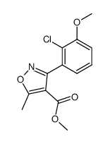 3-(2-chloro-3-methoxy-phenyl)-5-methyl-isoxazole-4-carboxylic acid methyl ester Structure