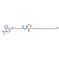 6-[(7-Nitro-2,1,3-benzoxadiazol-4-yl)amino]-N-[(2S,3S,4R)-1,3,4-trihydroxy-2-octadecanyl]hexanamide Structure