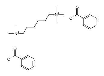 pyridine-3-carboxylate,trimethyl-[6-(trimethylazaniumyl)hexyl]azanium Structure