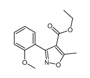 Ethyl 3-(2-methoxyphenyl)-5-methyl-1,2-oxazole-4-carboxylate结构式