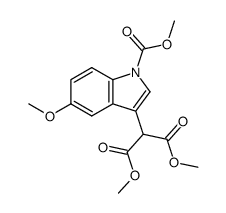 dimethyl 2-(1-carbomethoxy-5-methoxy-1H-indol-3-yl)malonate Structure