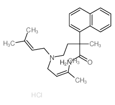 1-Naphthaleneacetamide,a-[2-[bis(3-methyl-2-buten-1-yl)amino]ethyl]-a-methyl-, hydrochloride (1:1)结构式