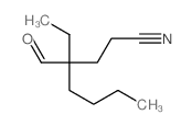 4-ethyl-4-formyl-octanenitrile结构式