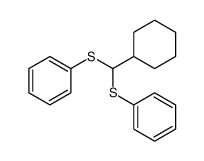 [cyclohexyl(phenylsulfanyl)methyl]sulfanylbenzene结构式