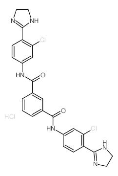 N,N-bis[3-chloro-4-(4,5-dihydro-1H-imidazol-2-yl)phenyl]benzene-1,3-dicarboxamide结构式