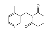 1-[(4-methylpyridin-3-yl)methyl]piperidine-2,6-dione Structure