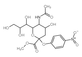 5-ACETAMINO-4-HYDROXY-2-(4-NITRO-PHENOXY)-6-(1,2,3-TRIHYDROXY-PROPYL)-TETRAHYDRO-PYRAN-2-CARBOXYLIC ACID METHYL ESTER structure