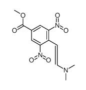 (E)-Methyl 4-(2-(dimethylamino)vinyl)-3,5-dinitrobenzoate结构式