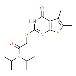 Acetamide, 2-[(1,4-dihydro-5,6-dimethyl-4-oxothieno[2,3-d]pyrimidin-2-yl)thio]-N,N-bis(1-methylethyl)- (9CI)结构式